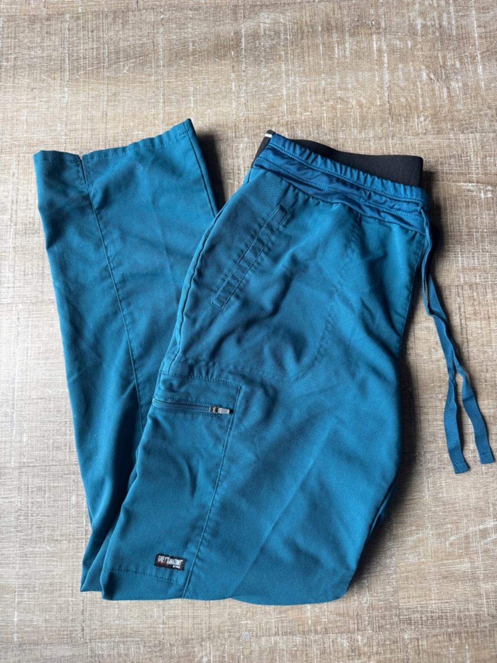 Grey's Anatomy Teal Jogger-Style Scrub Pants